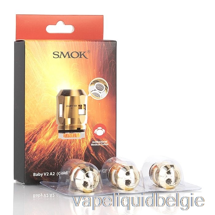 Vape België Smok Tfv8 Baby V2 Vervangingsspoelen 0.2ohm Baby V2 A2 Dubbele Spoelen (goud)